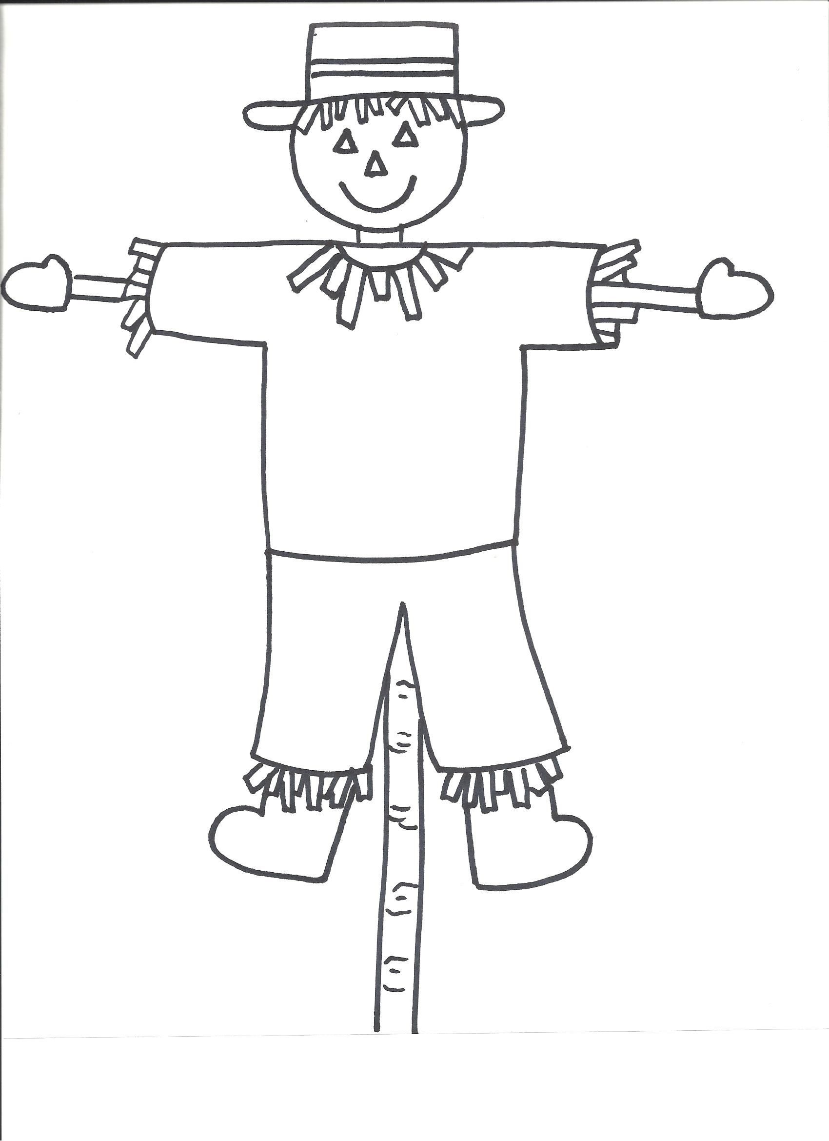 Free Printable Scarecrow Coloring Pages For Kids Clip Art Free 