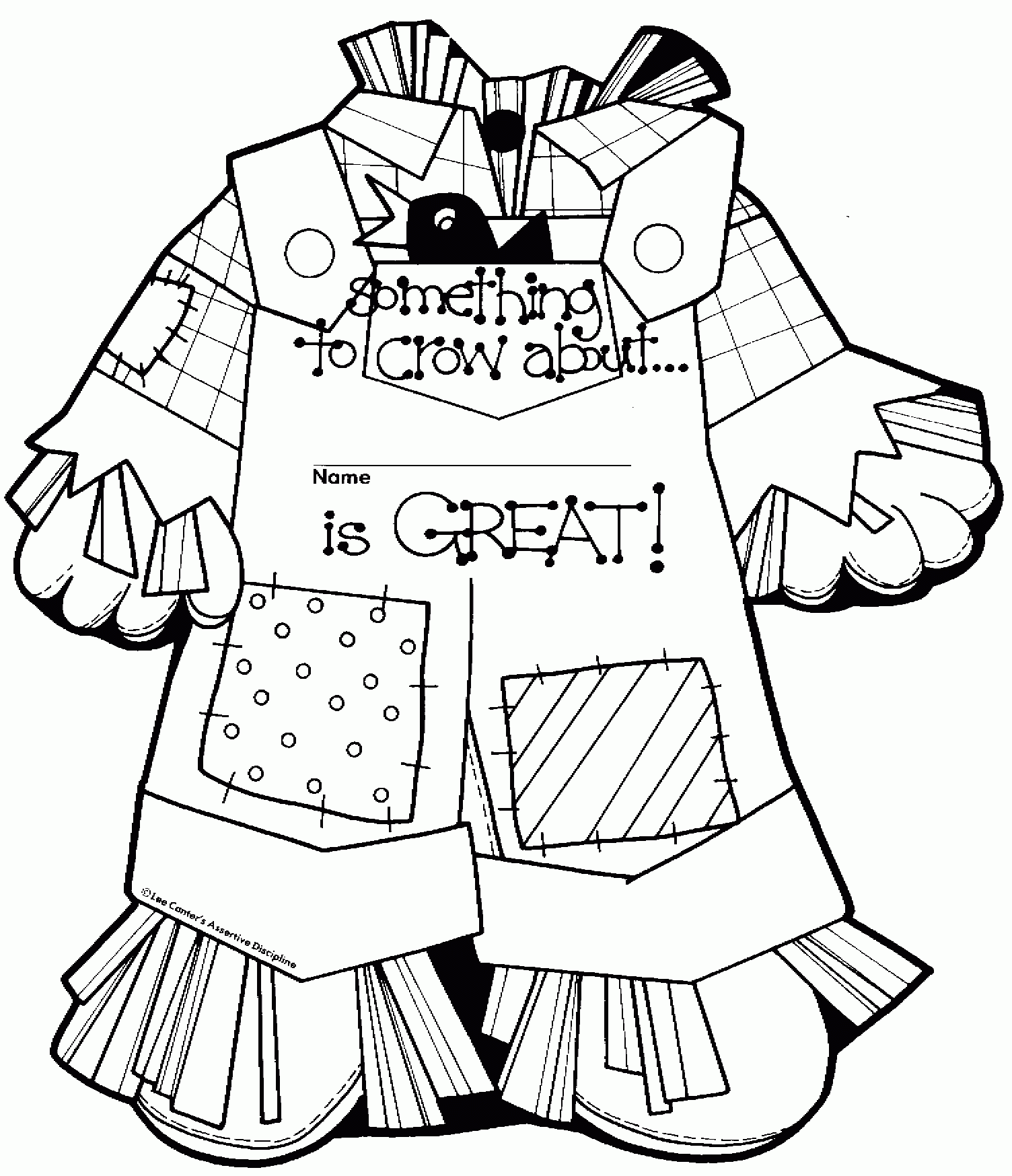 Free Printable Scarecrow Coloring Pages For Kids Clip Art Free