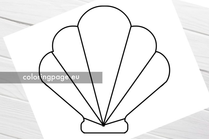 Free Printable Seashell Template Coloring Page