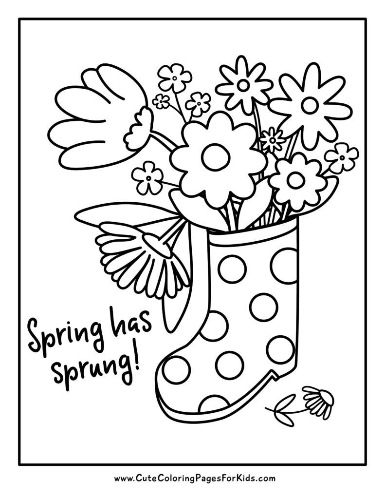 Free Printable Spring Flower Coloring Pages Download Free Printable 