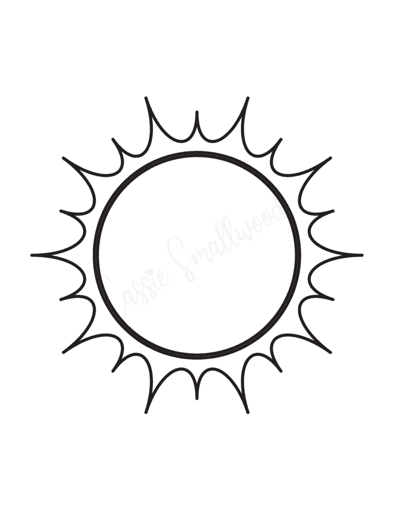 Free Printable Sun Template Free Printable