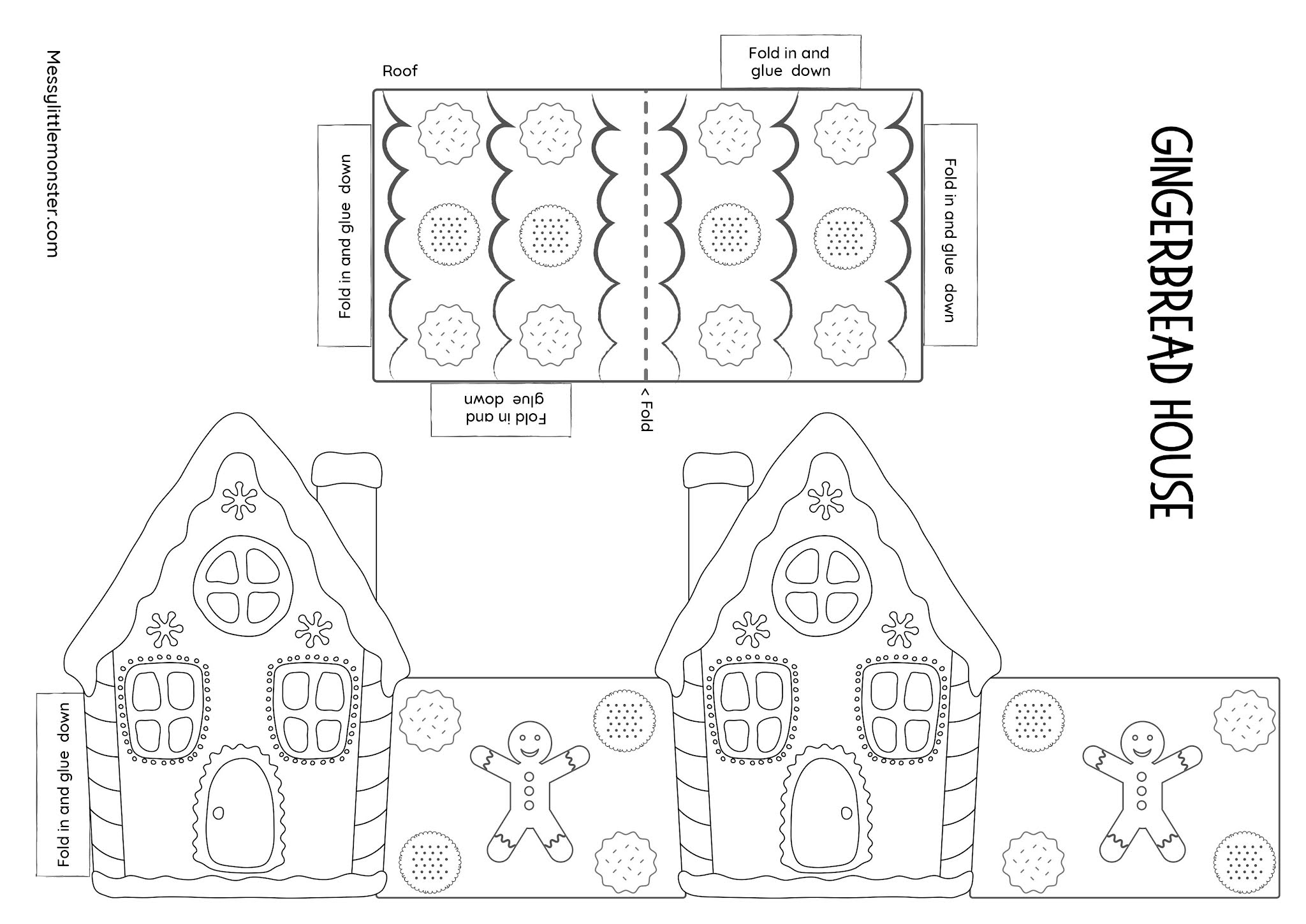 Free Printable Template For Gingerbread House Download Free Printable 