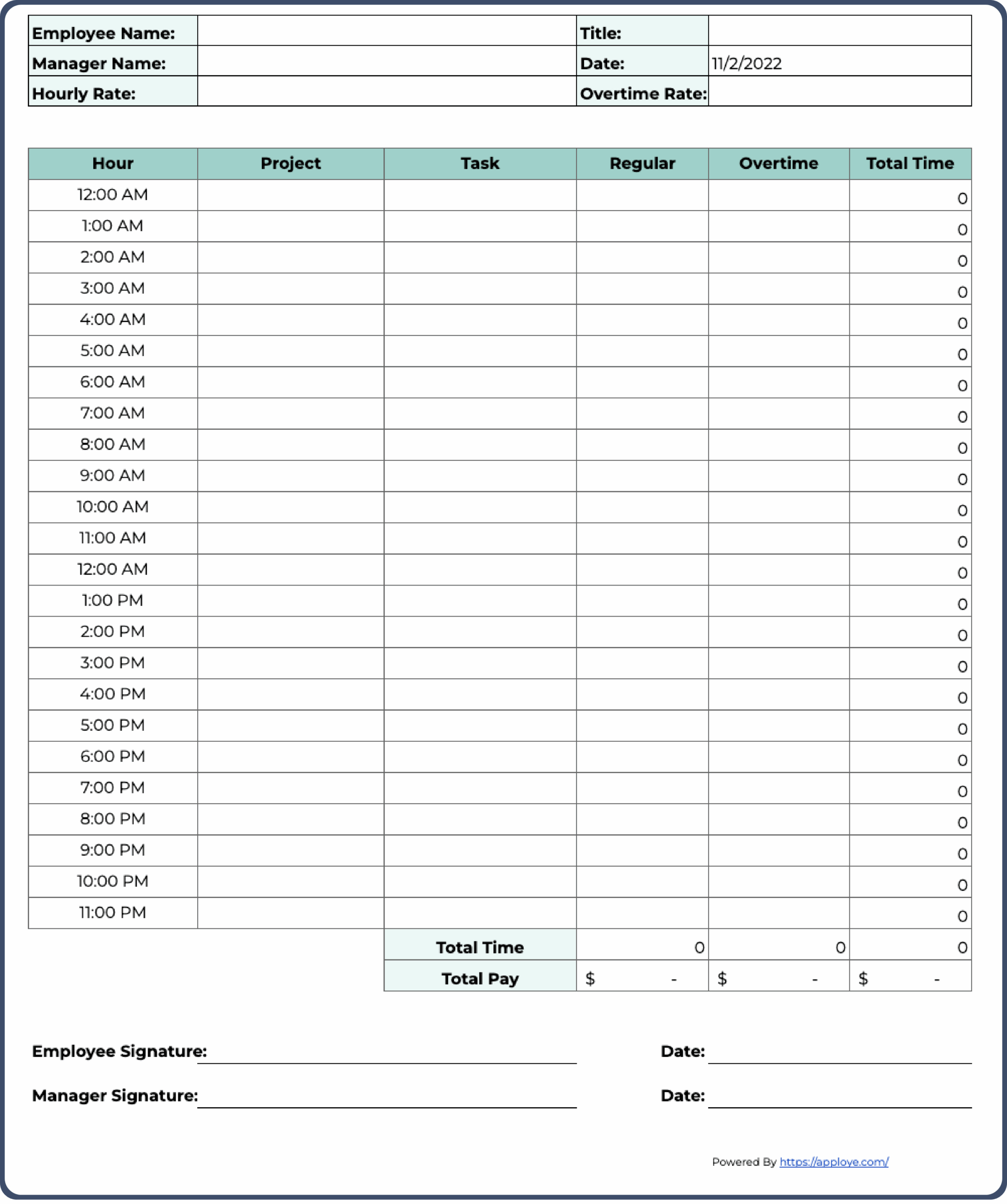 Free Printable Timesheet Templates Excel Word PDF 59 OFF