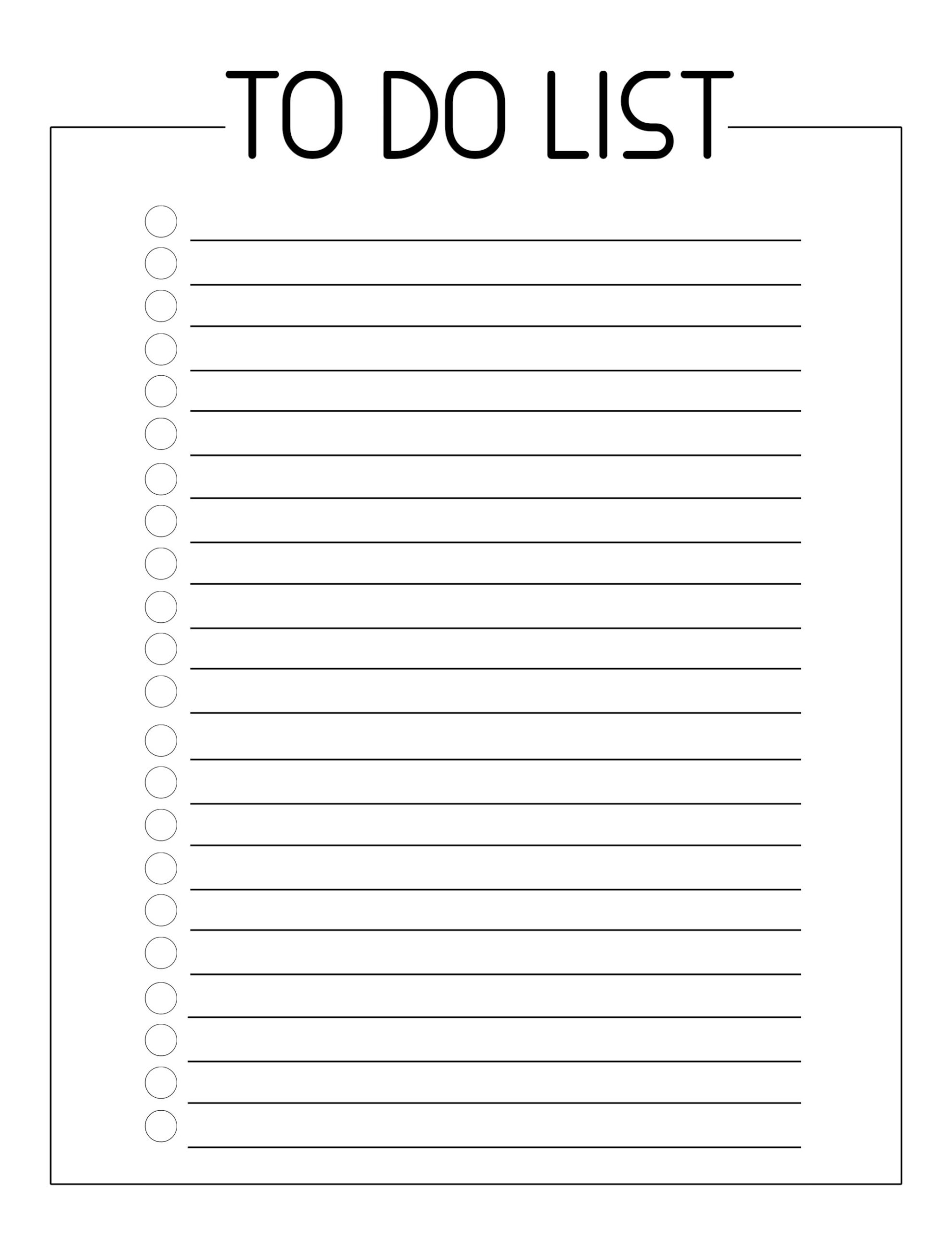 Free Printable To Do Checklist Template Paper Trail Design Free 