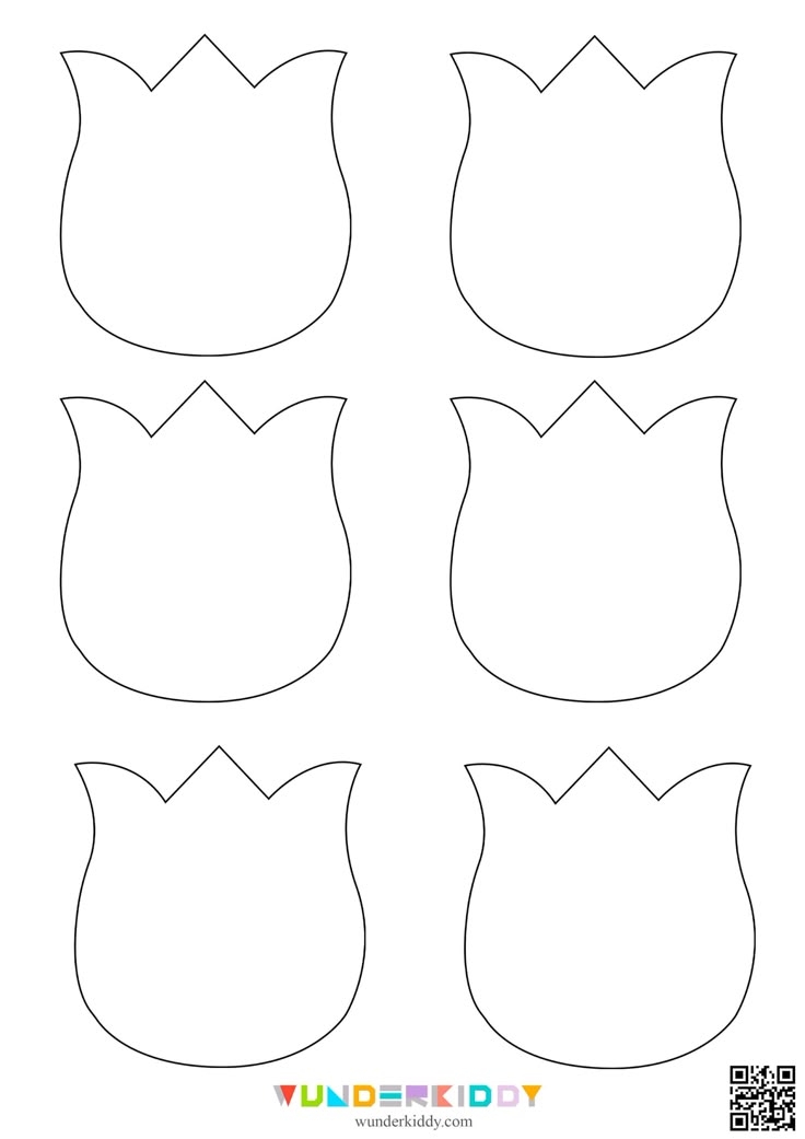 Free Printable Tulip Flower Craft Template For Kindergarten Flower 