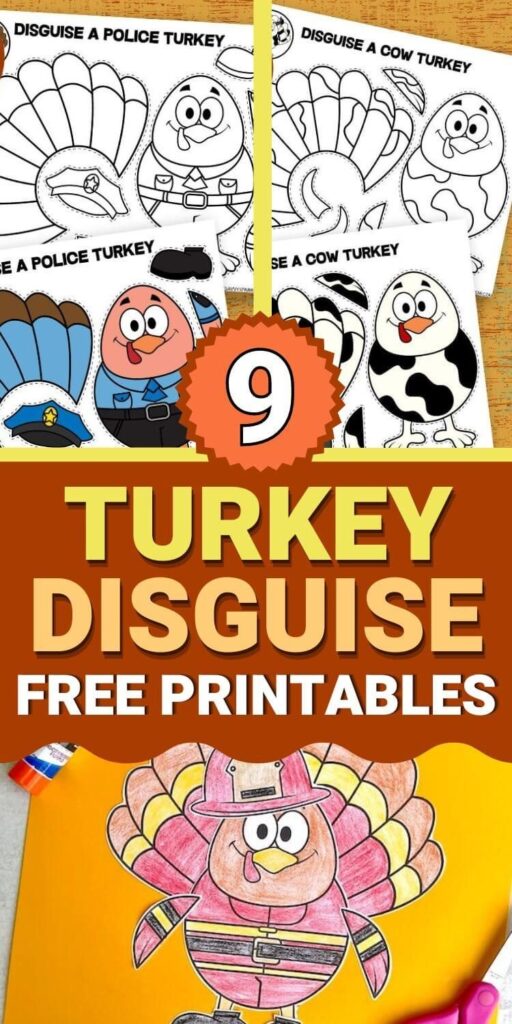 Template Free Printable Turkey In Disguise Printable Outfits - Elmo ...