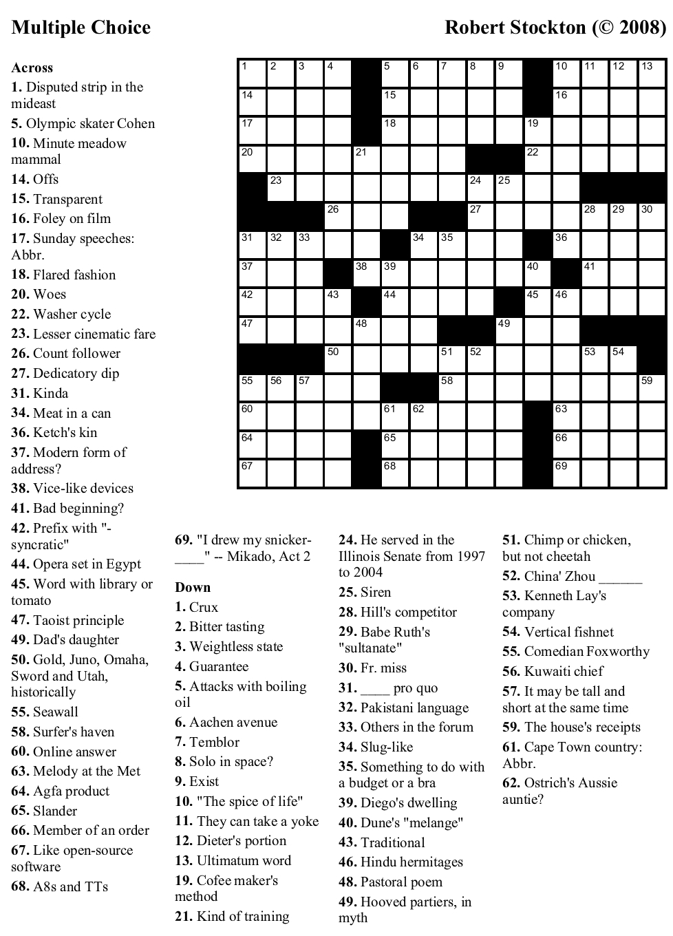 Free Printable Usa Today Crossword Puzzles Printable Crossword Puzzles
