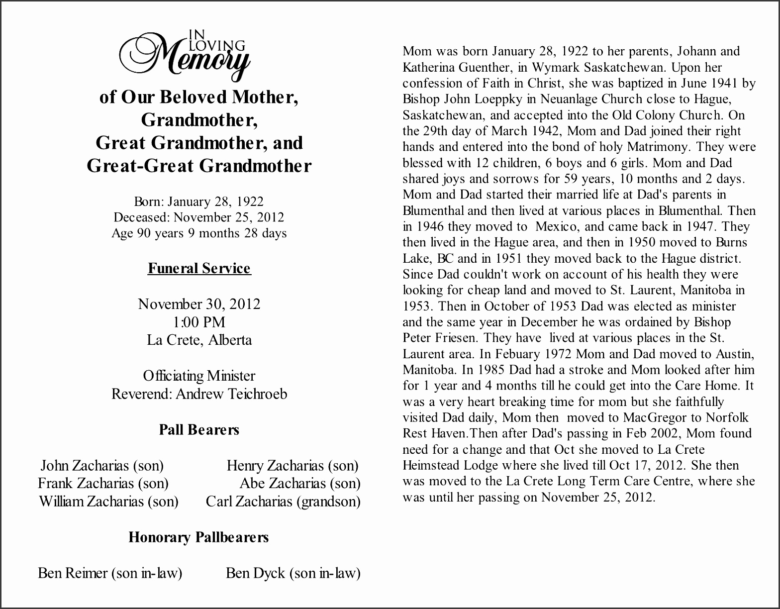 Free Sample Obituary Templates Printable Templates Vrogue co