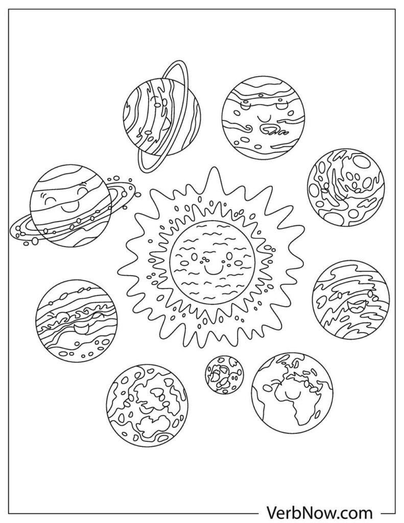 Free SOLAR SYSTEM Coloring Pages Book For Download Printable PDF 