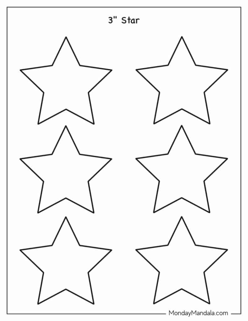 Free Star Printable Template Printable Templates