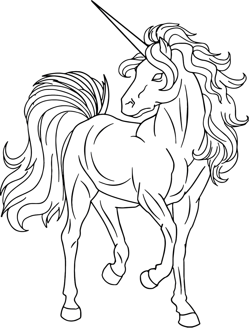Free Unicorn Coloring Pages Fab Unicorn Coloring Printable Unicorn 