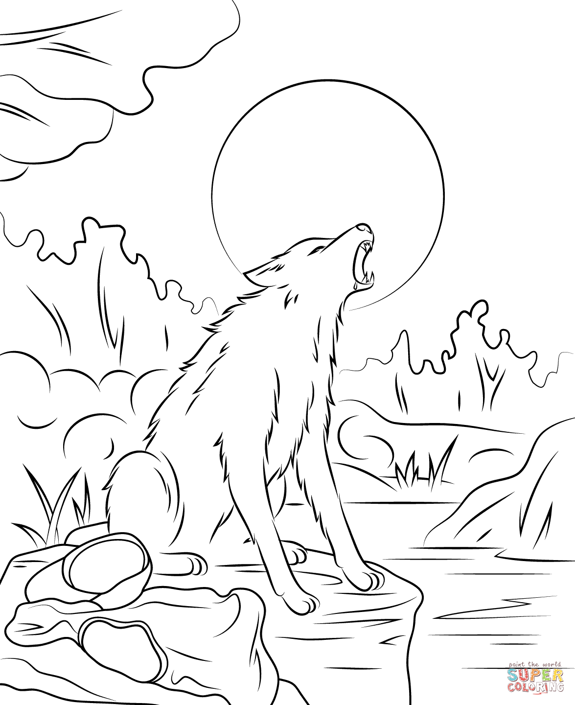 Free Werewolf Coloring Pages Coloring Home