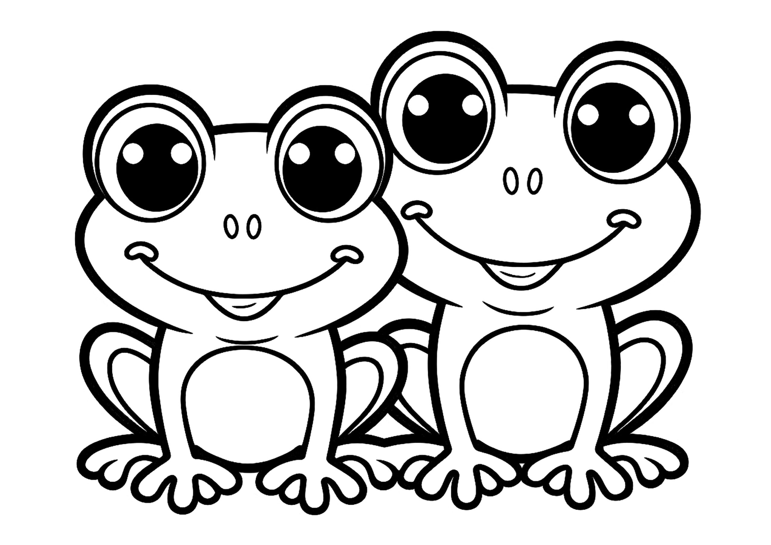 Frogs To Color For Kids Frogs Kids Coloring Pages