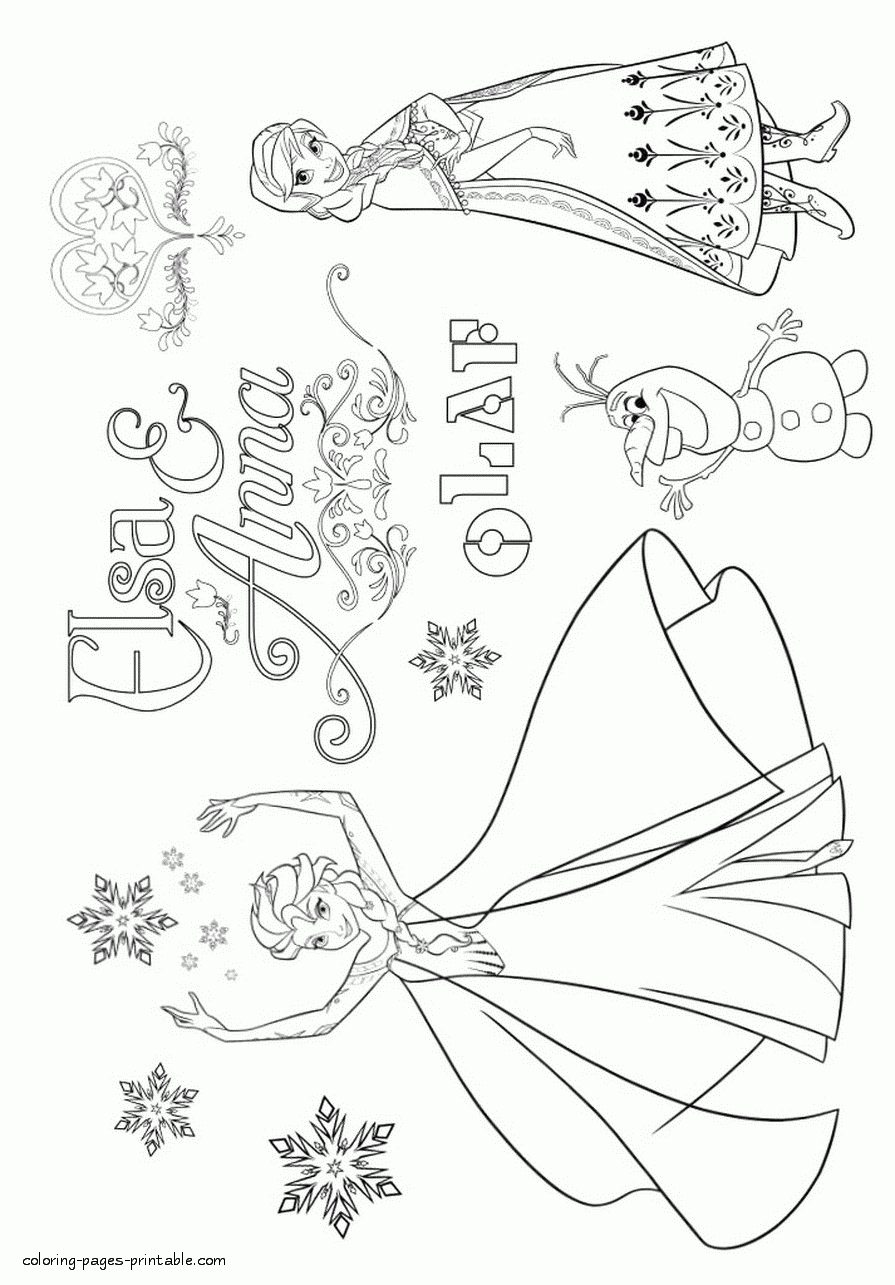 Frozen 2 Anna Elsa Coloring Pages
