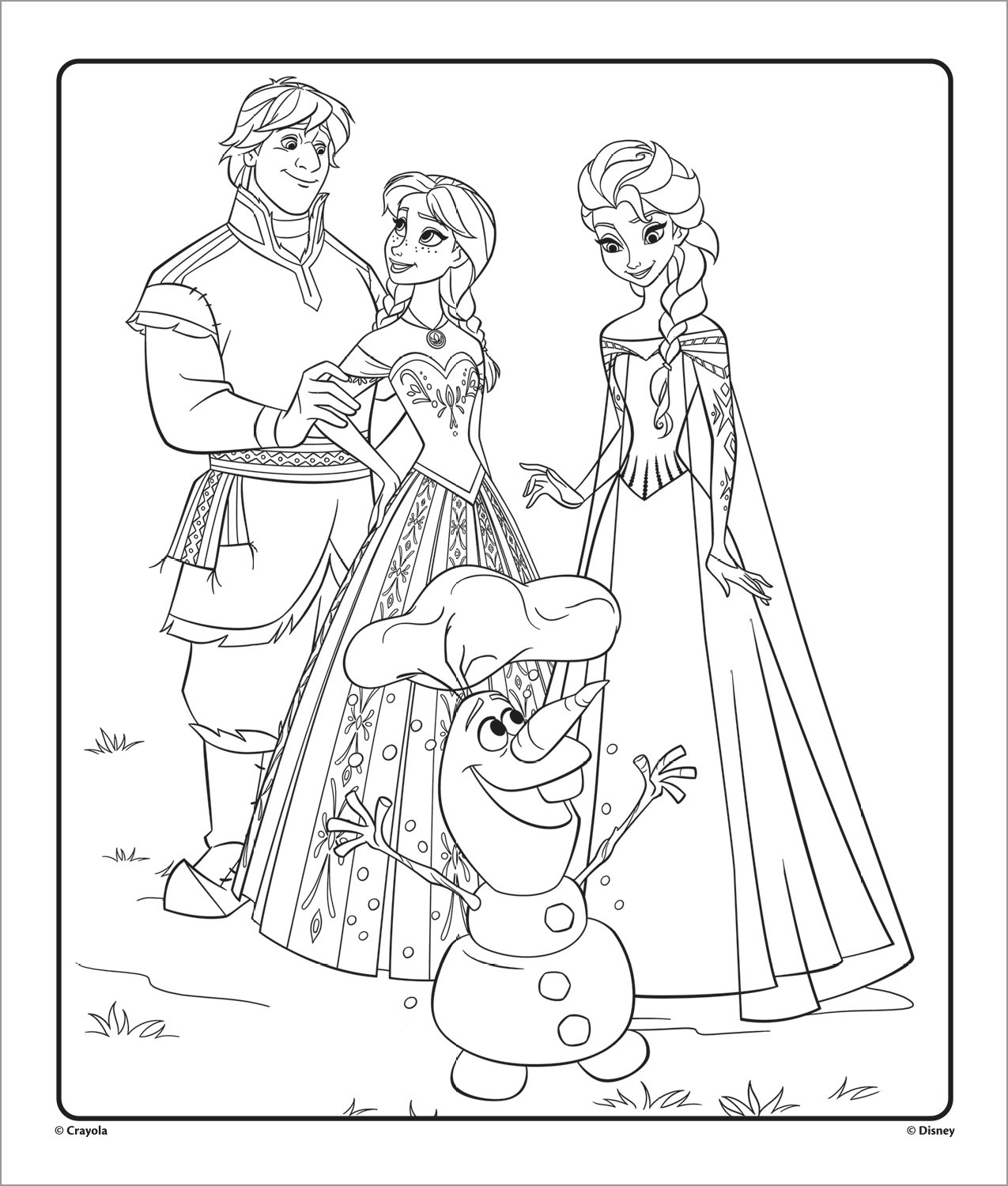 Frozen Coloring Page Printable ColoringBay