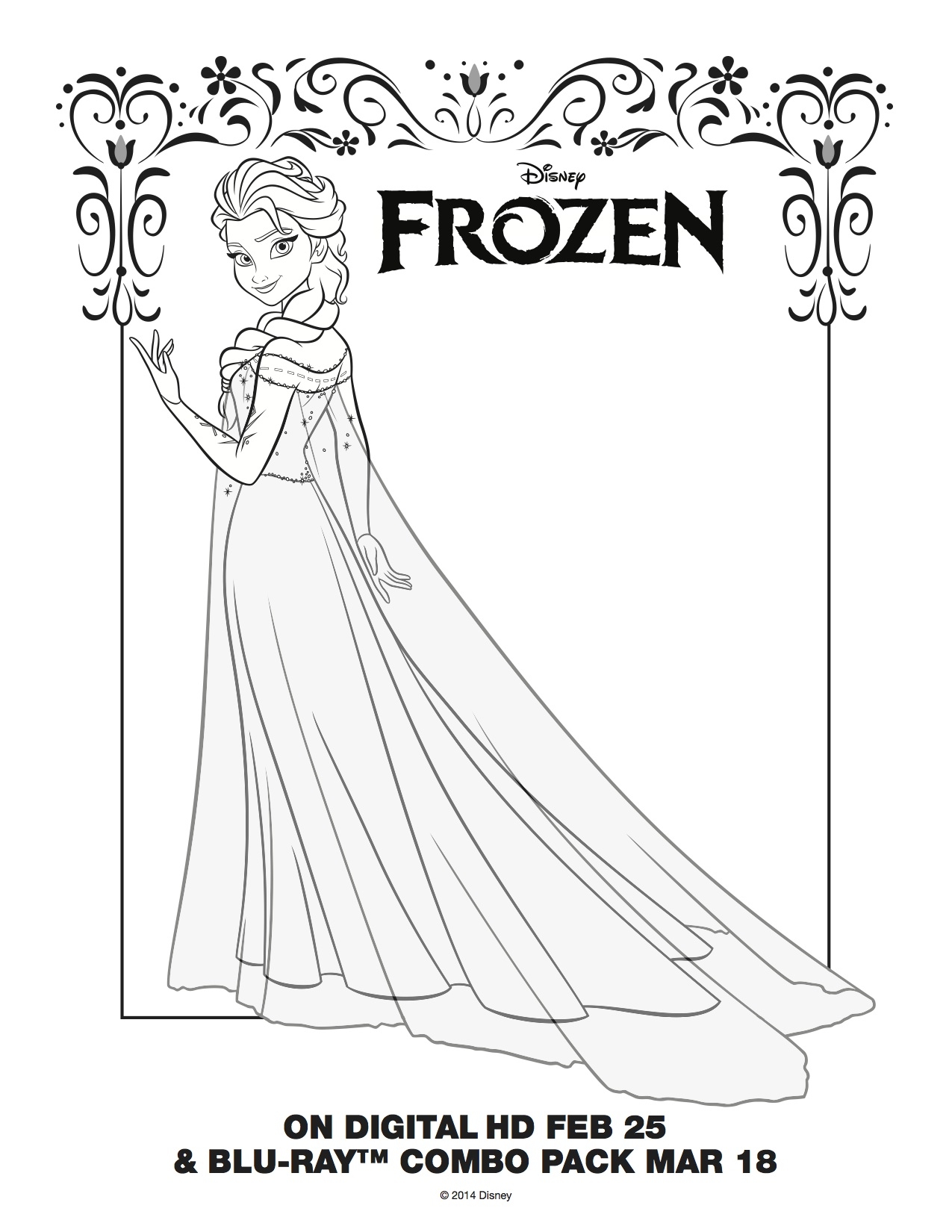 Frozen Elsa Coloring Page Frozen Photo 36726782 Fanpop