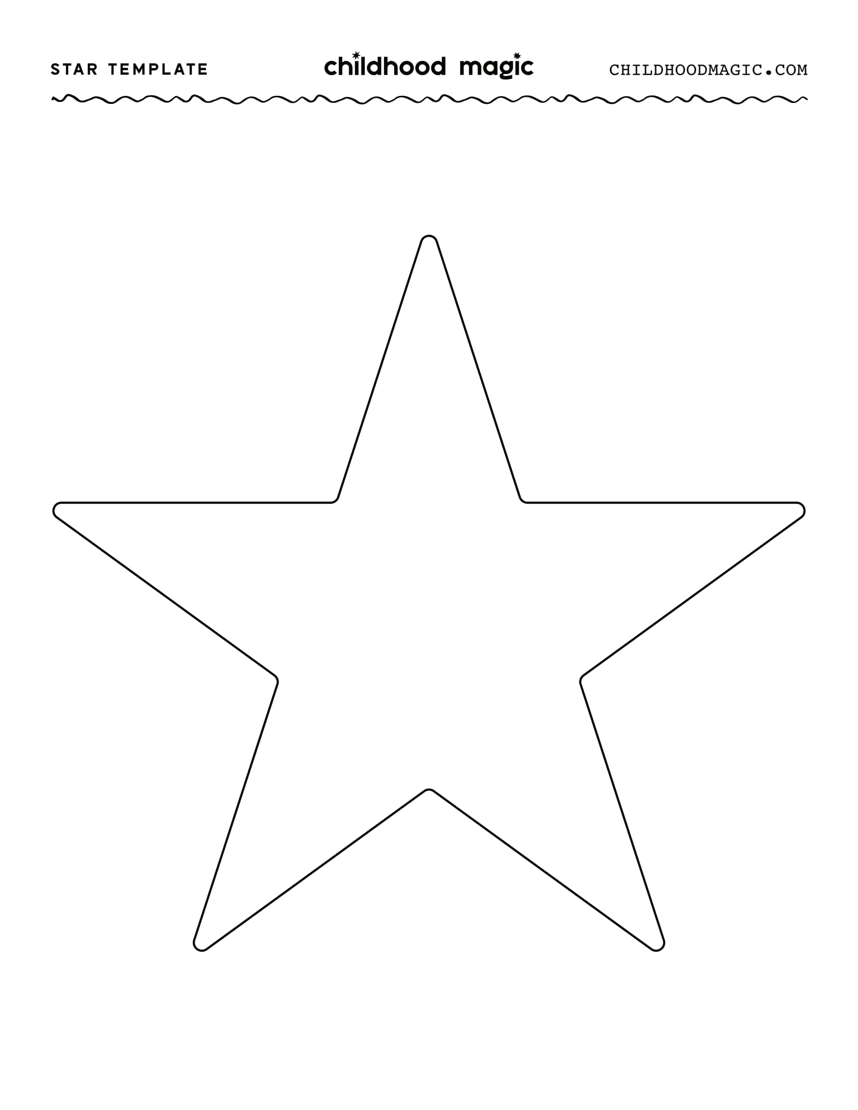 Full Page Star Template Printable Printables Template Free