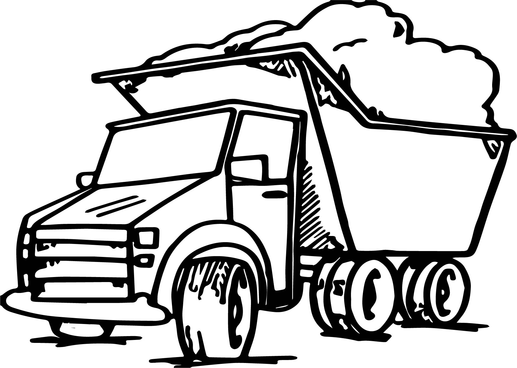 Garbage Truck Coloring Page Wecoloringpage