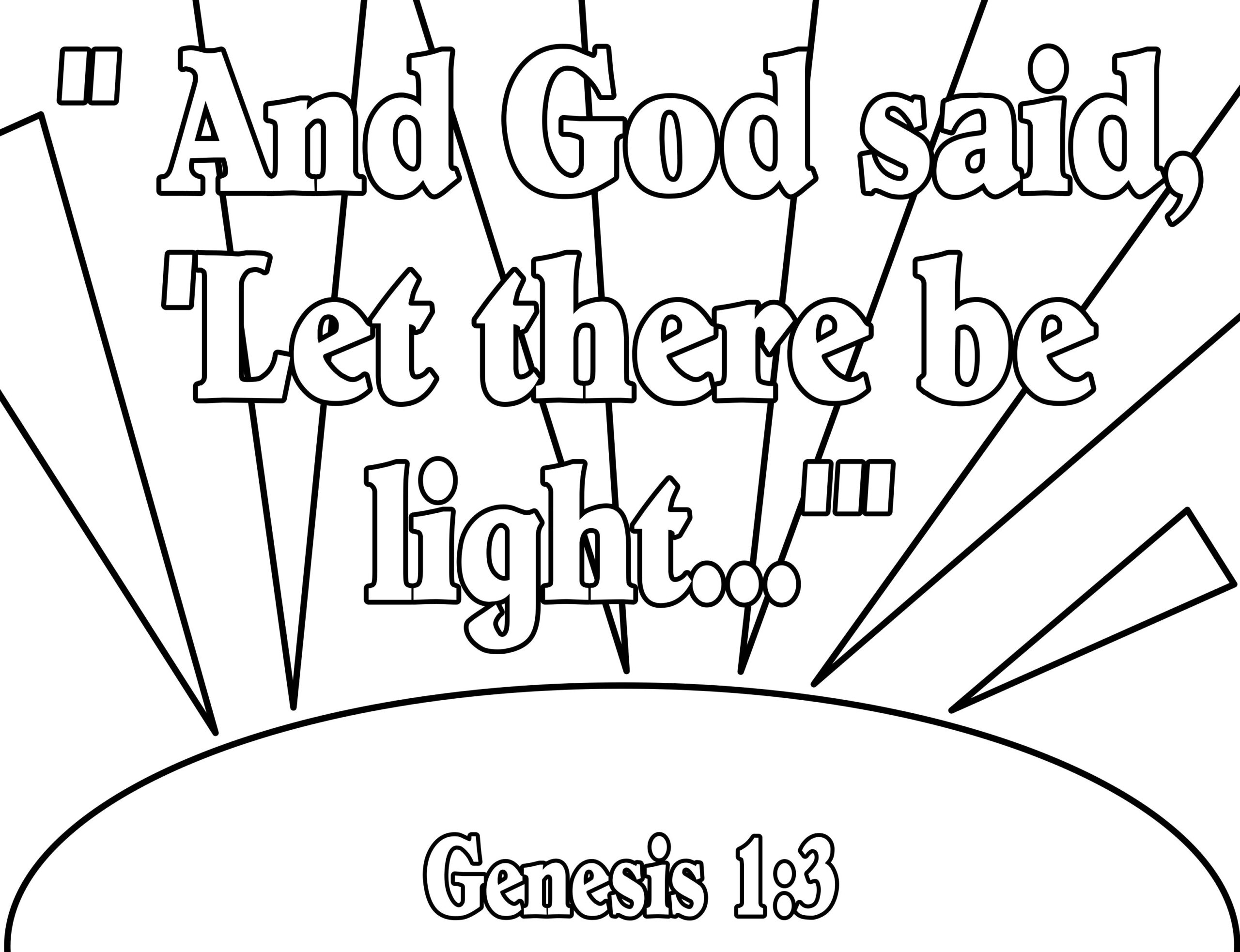 Genesis Bible Verse Coloring Pages