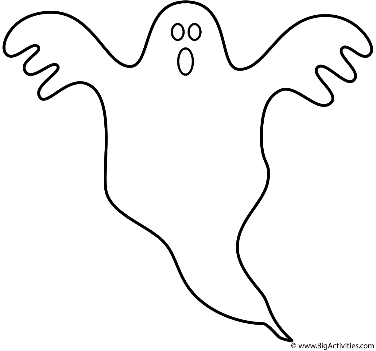 Ghost Coloring Page Halloween 