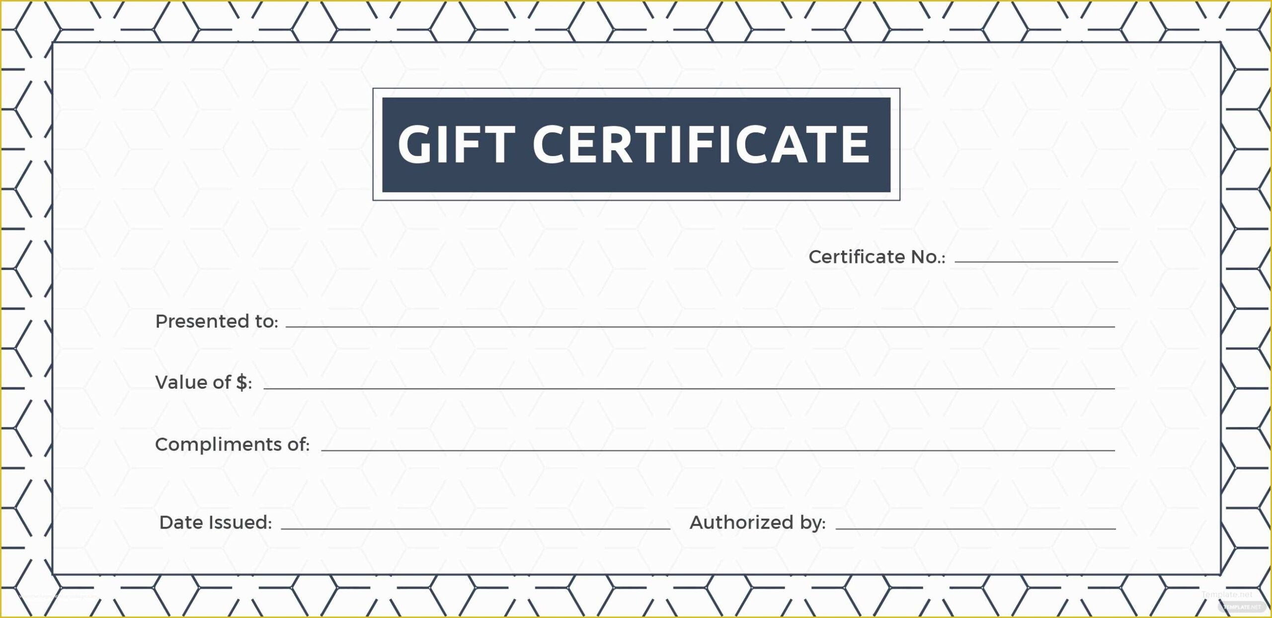Gift Certificate Template Free Of Free Blank Gift Certificate Template 