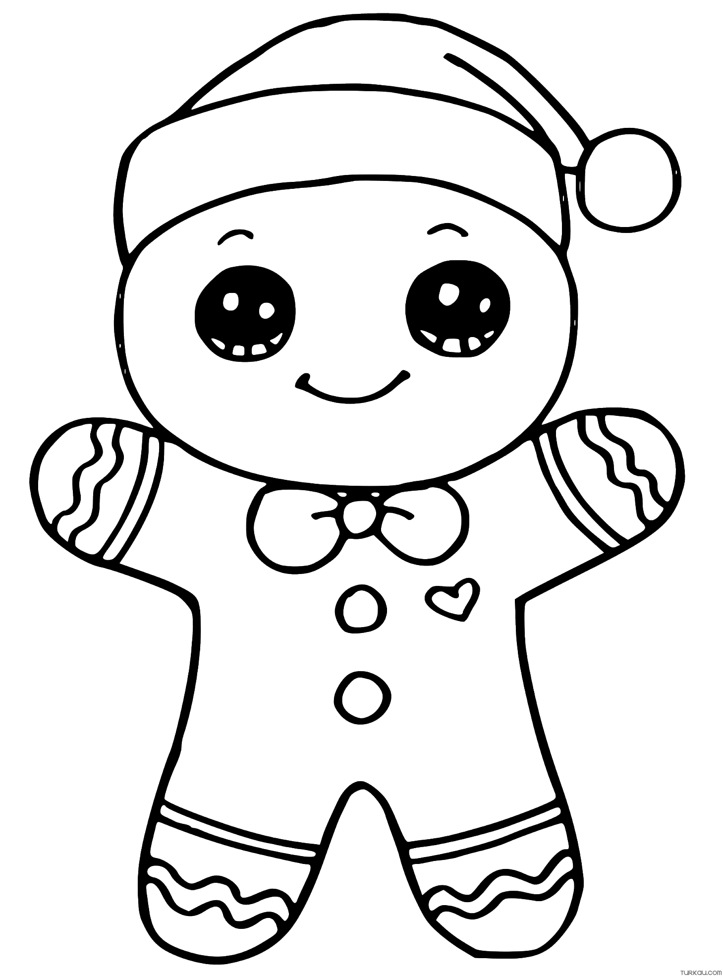 Gingerbread Man Coloring Page Turkau