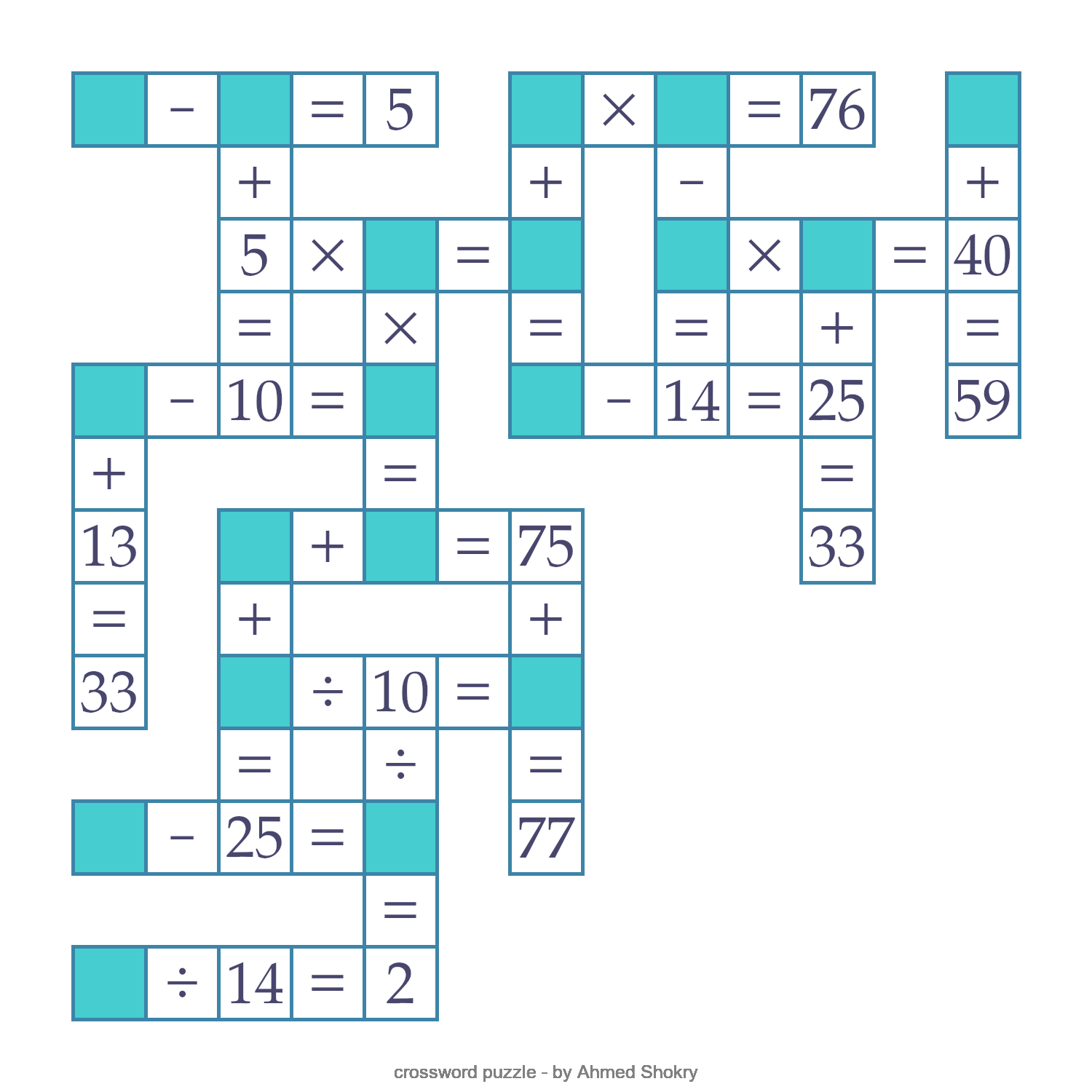 GitHub Ahmed4end Math crossword puzzle generator