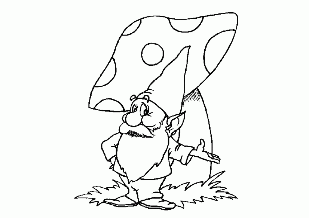 Gnome Coloring Pages Coloring Home