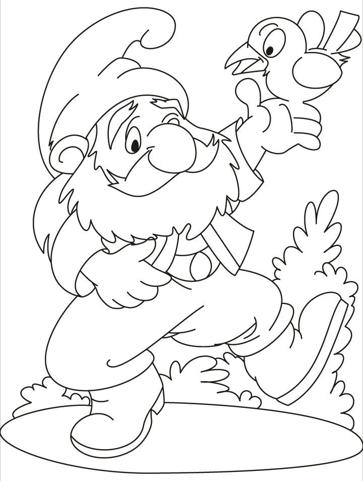 Gnome Coloring Pages Coloring Home