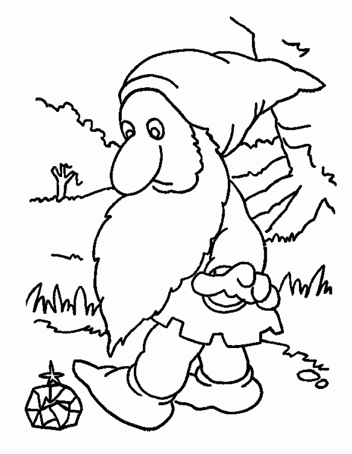 Gnome Coloring Pages Coloring Home