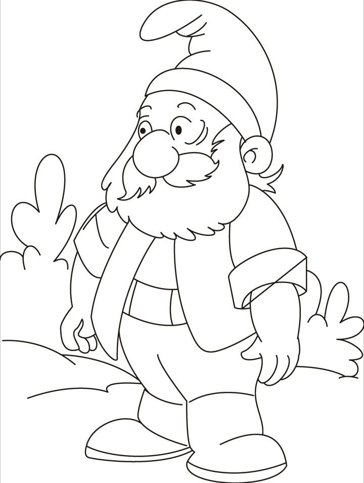 Gnome Coloring Pages Coloring Home
