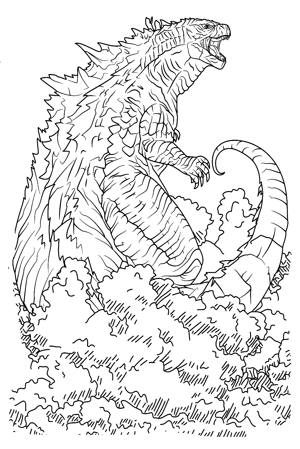 Godzilla 2024 Coloring Pages Mara Stacey