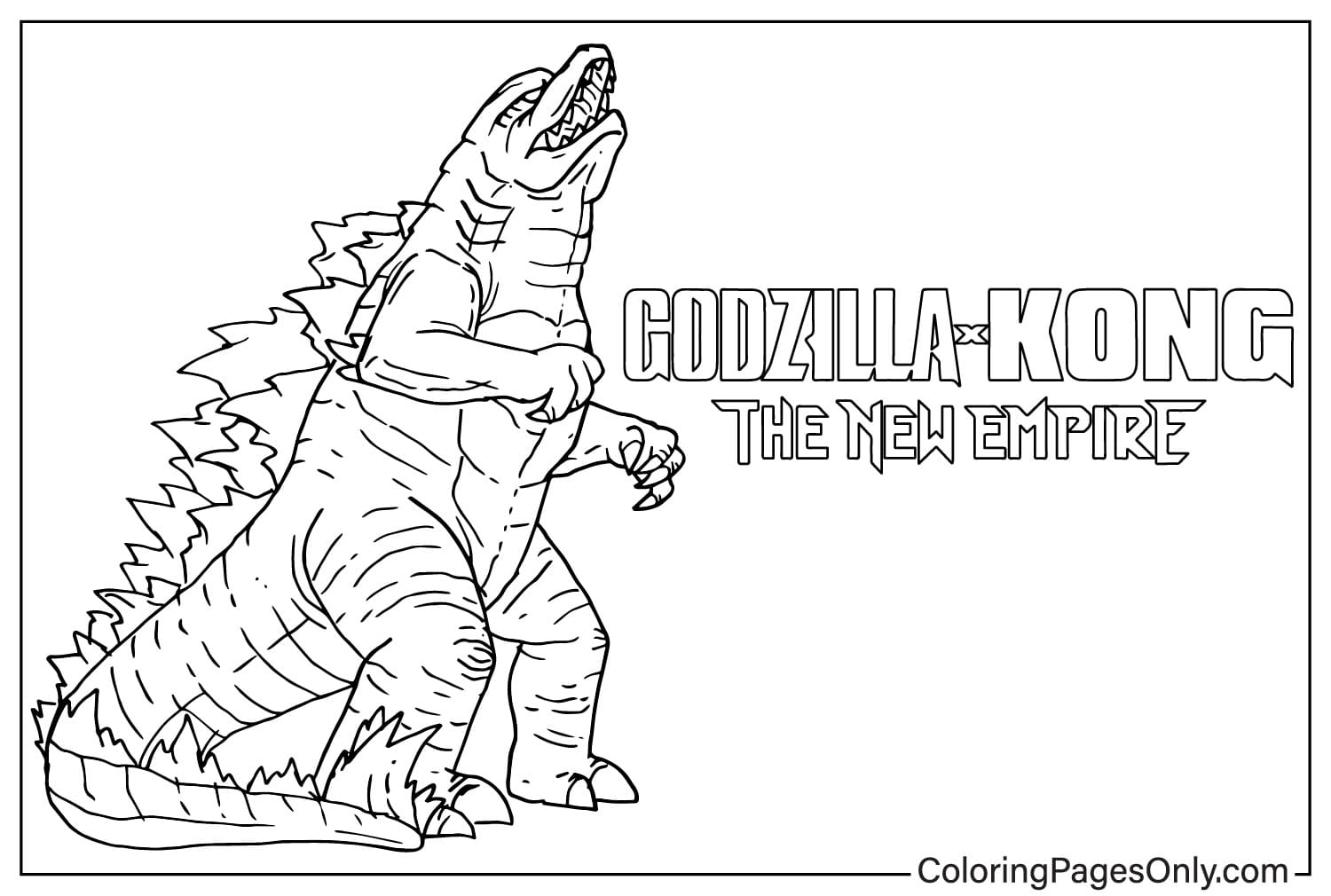 Godzilla Coloring Page Free Printable Coloring Pages