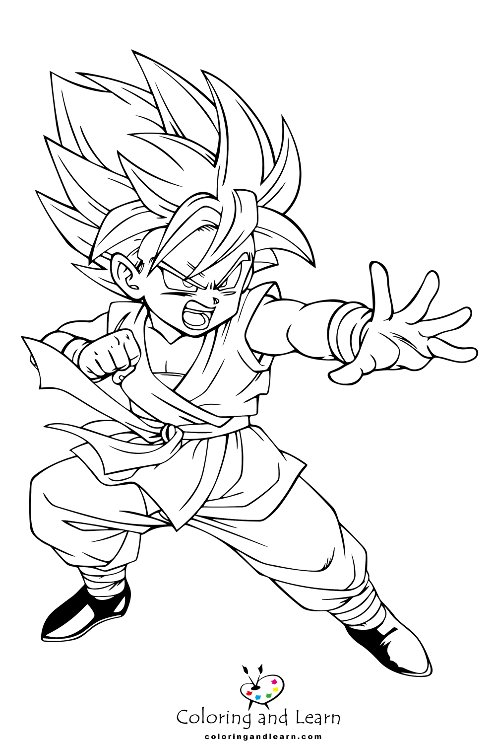 Goku Coloring Pages FREE 2025 Coloring And Learn