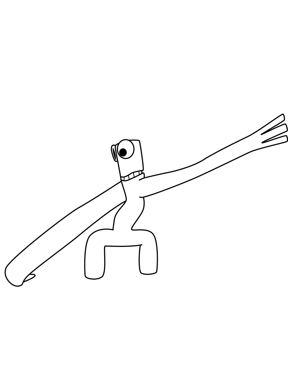 Green Rainbow Friends Coloring Pages