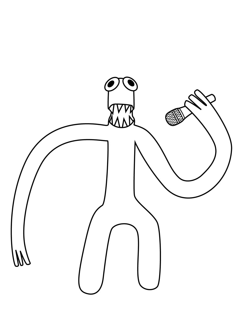 Green Rainbow Friends Coloring Pages