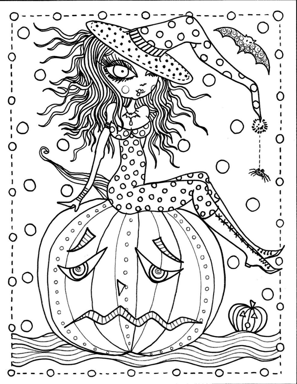 Halloween Coloring Pages For Adults Coloring Pages Adult Coloring 