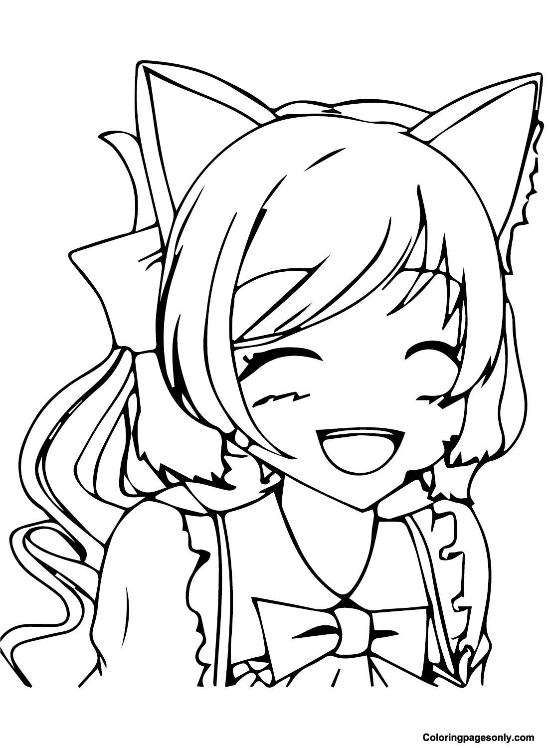Happy Aphmau Coloring Page Free Printable Coloring Pages