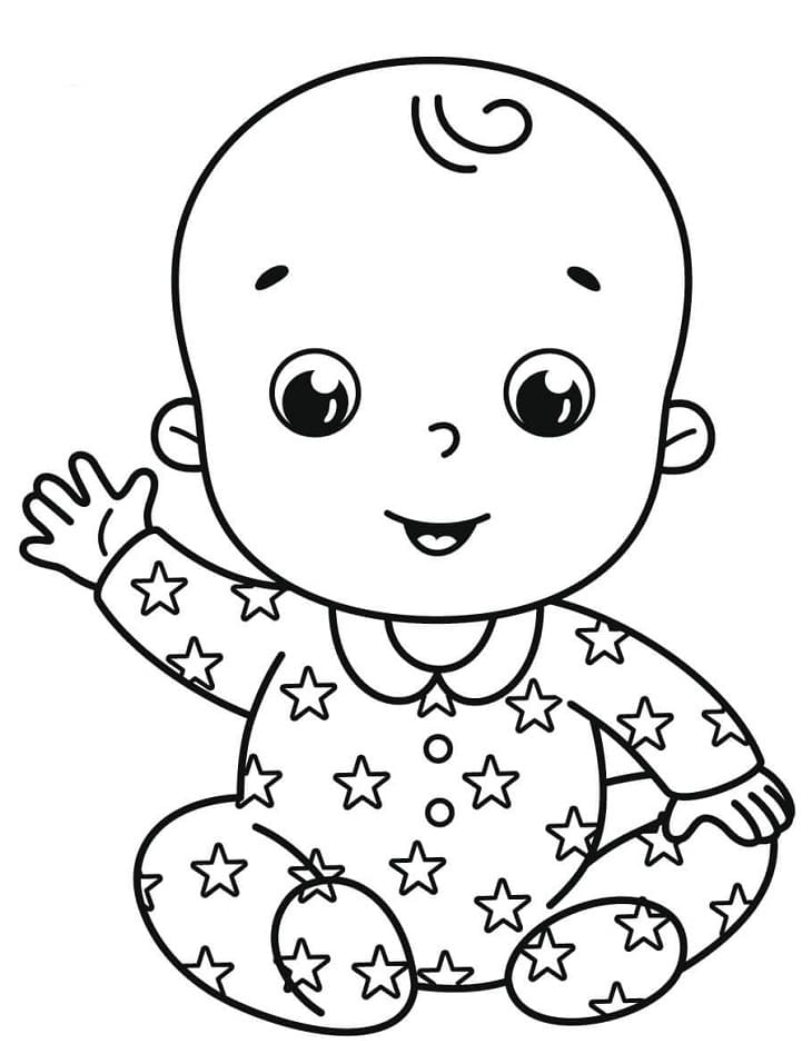 Happy Baby Boy Coloring Page Free Printable Coloring Pages For Kids