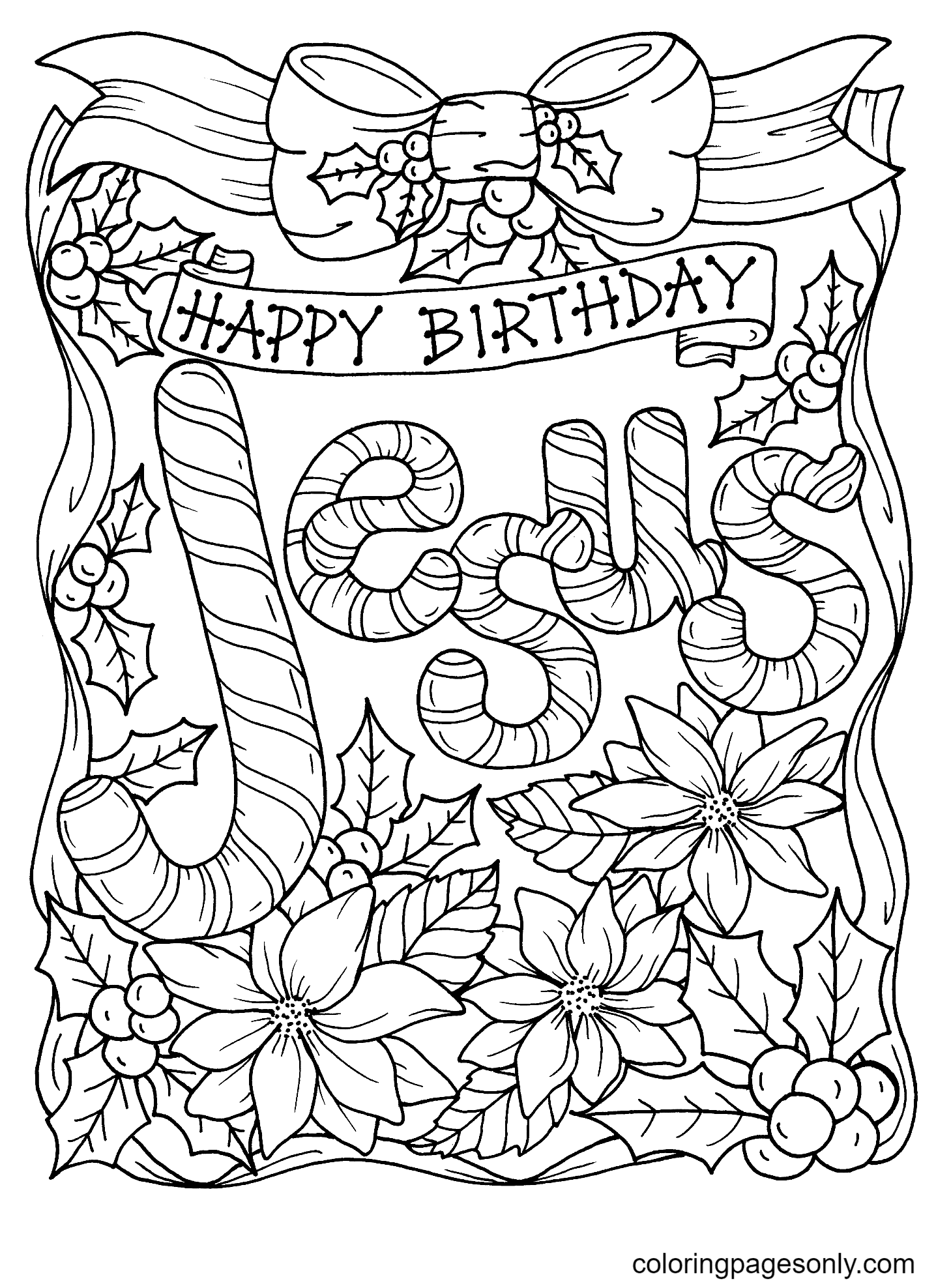 Happy Birthday Jesus Coloring Page Free Printable Coloring Pages