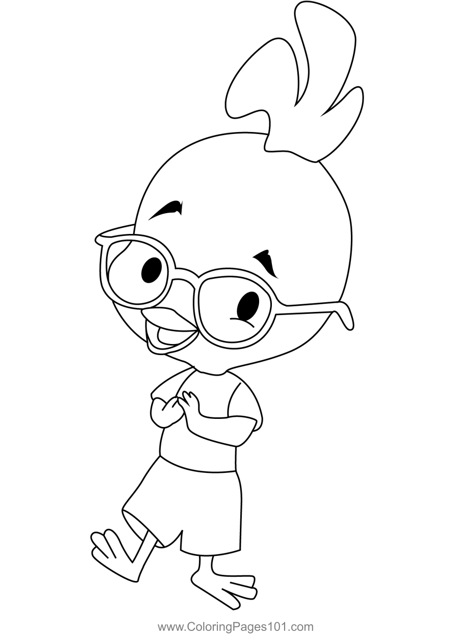 Happy Chicken Little Coloring Page For Kids Free Chicken Little 