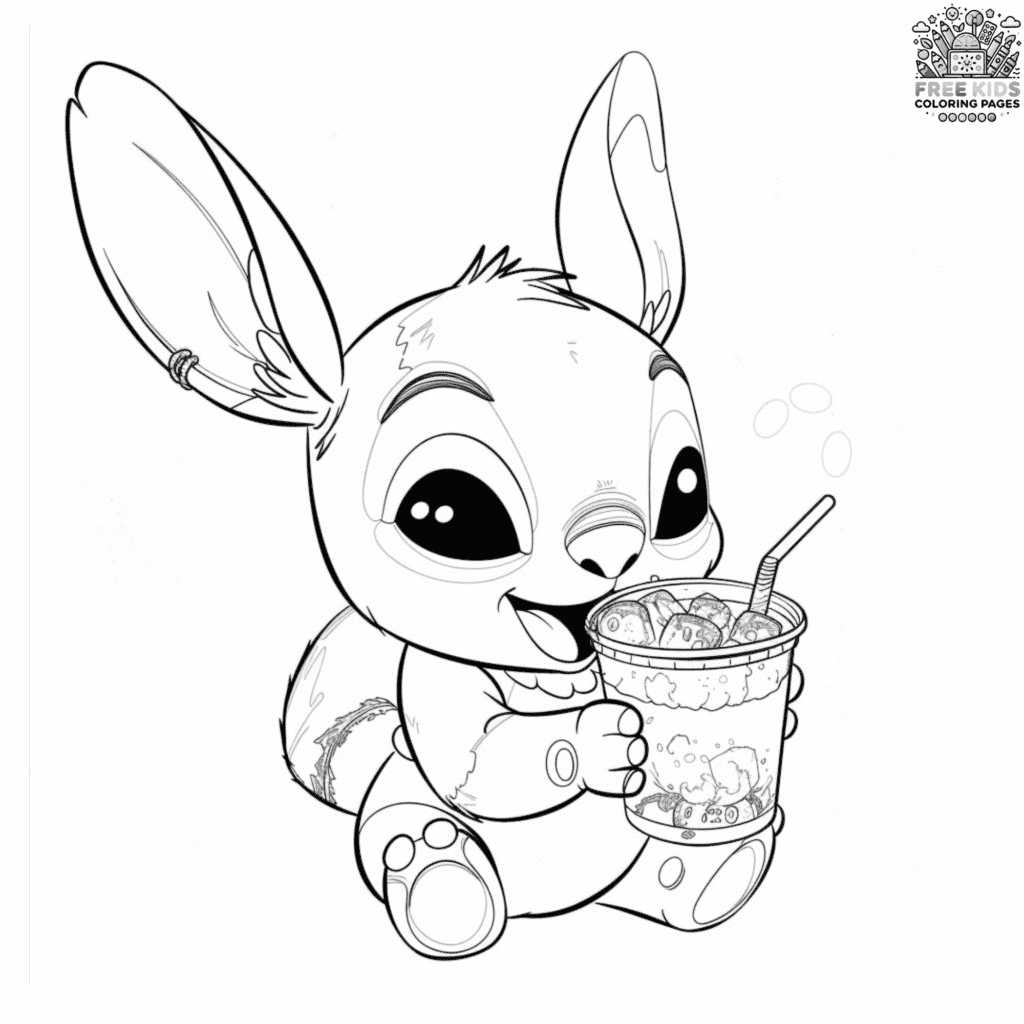 Happy Disney Boba Coloring Pages For Kids