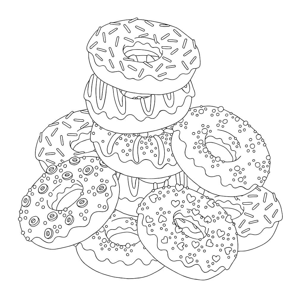 HD Donut Image Coloring Page Free Printable Coloring Pages For Kids