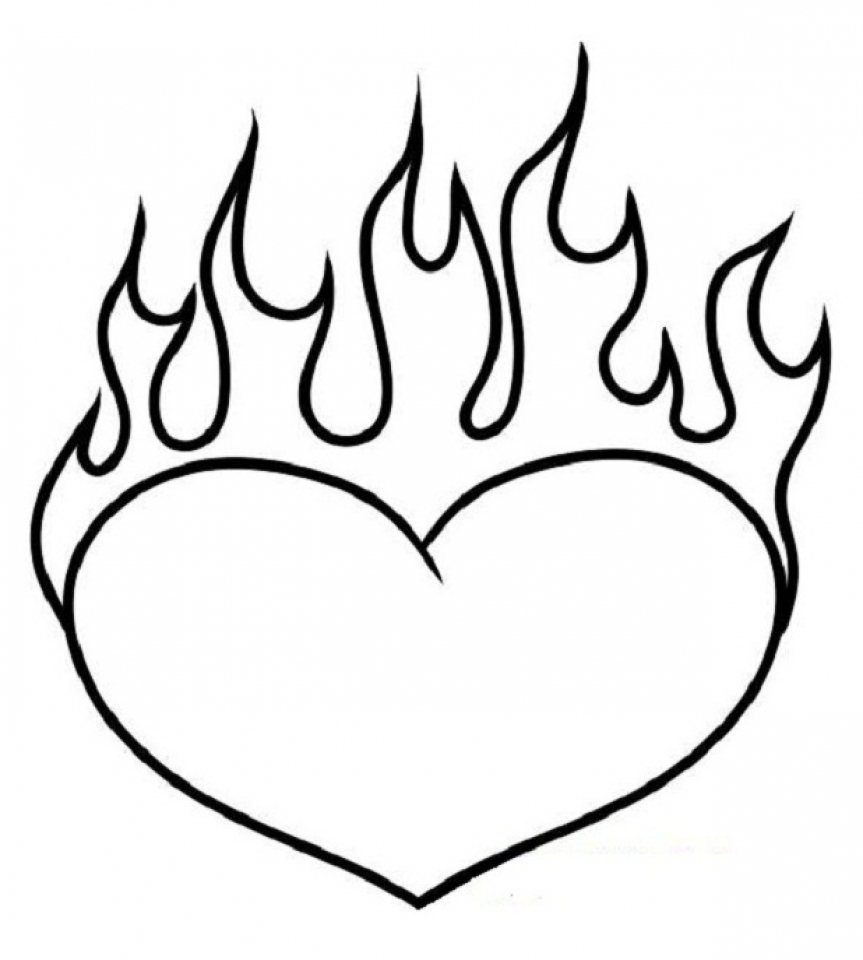 Heart Coloring Page Coloring Home