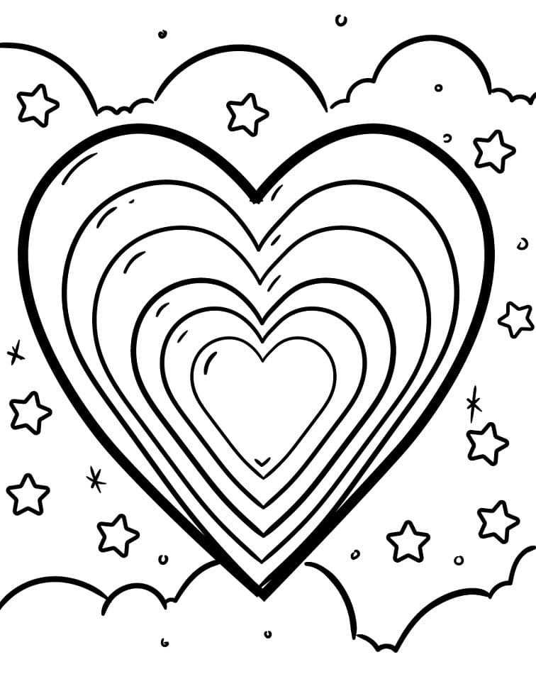 Heart Rainbow Coloring Page Free Printable Coloring Pages For Kids
