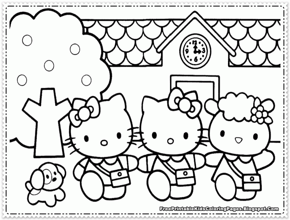 Hello Kitty Characters Coloring Pages Coloring Home