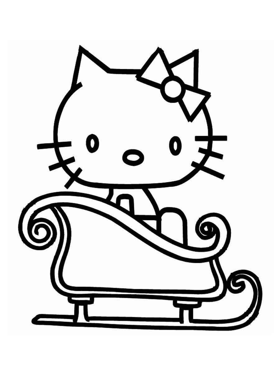 Hello Kitty Christmas Coloring Page Free Printable
