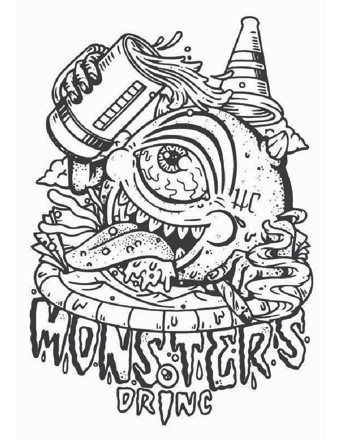 Horror Coloring Pages Free Printable PDF 