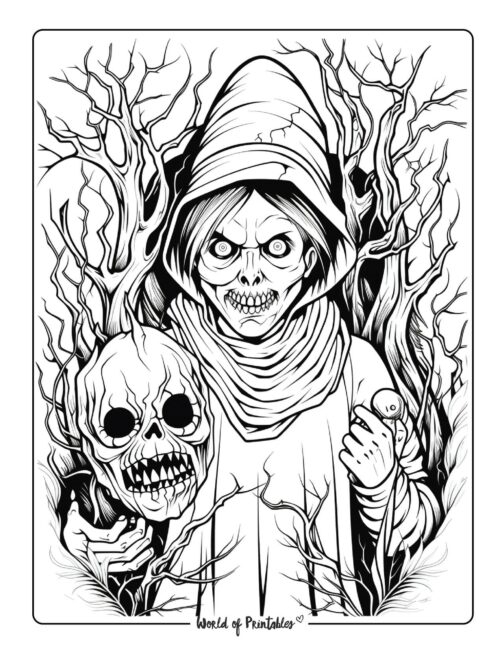 Horror Coloring Pages World Of Printables 53 OFF