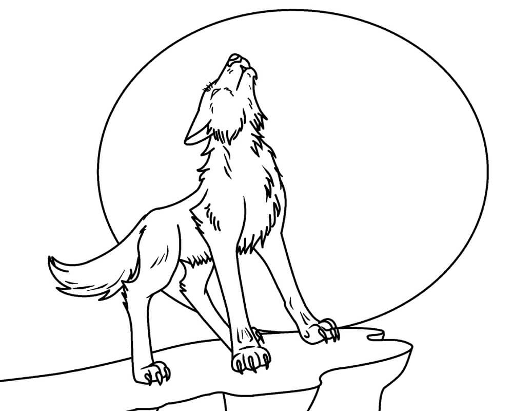 Howling Wolf Coloring Page Free Printable Coloring Pages For Kids